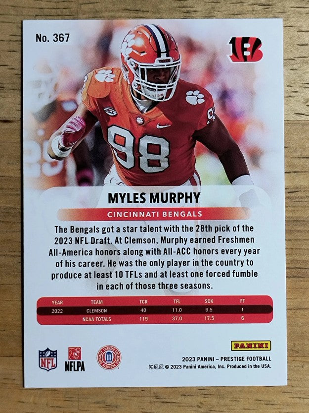 2023 Prestige #367 Myles Murphy RC