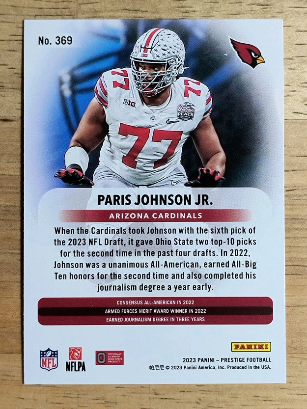 2023 Prestige #369 Paris Johnson Jr. RC