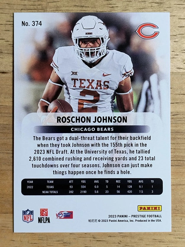 2023 Prestige #374 Roschon Johnson RC