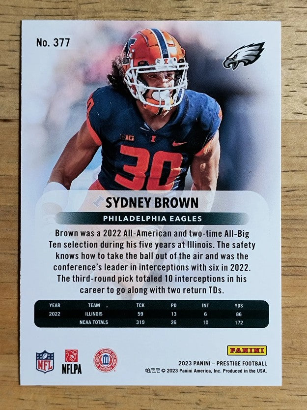 2023 Prestige #377 Sydney Brown RC