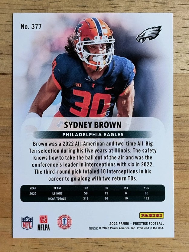 2023 Prestige #377 Sydney Brown RC