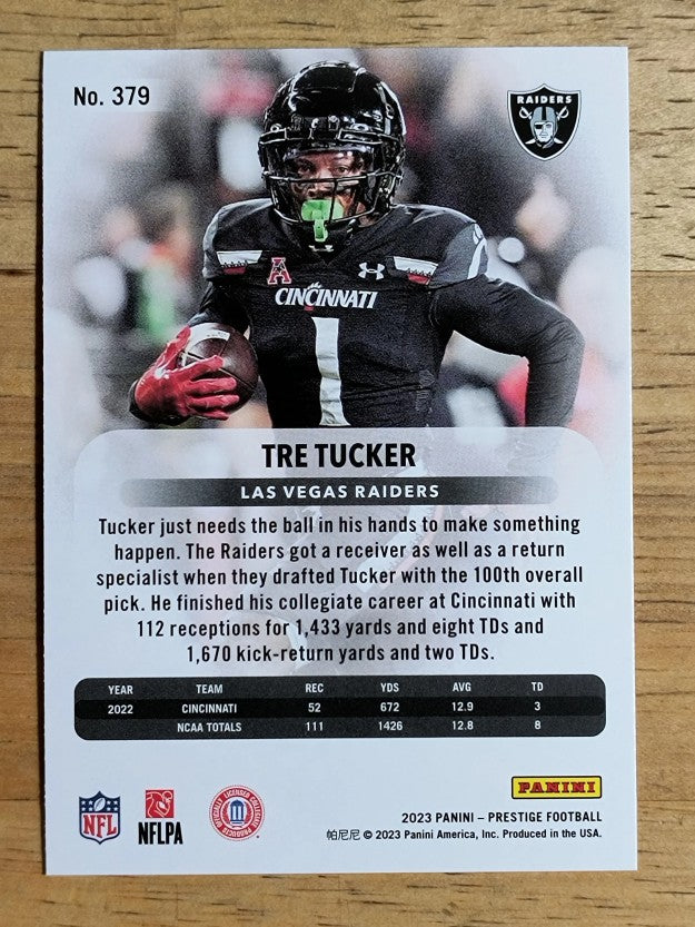 2023 Prestige #379 Tre Tucker RC