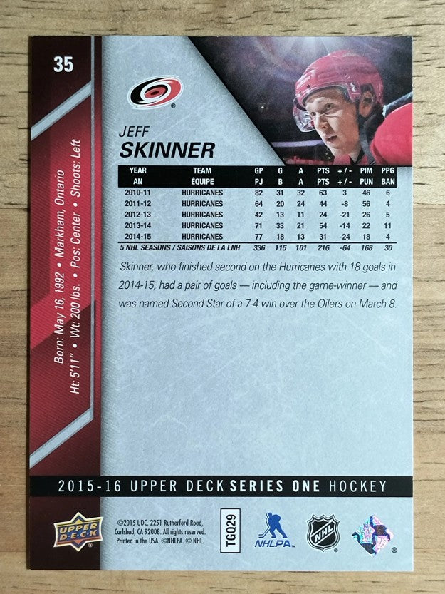 2015-16 Upper Deck #35 Jeff Skinner