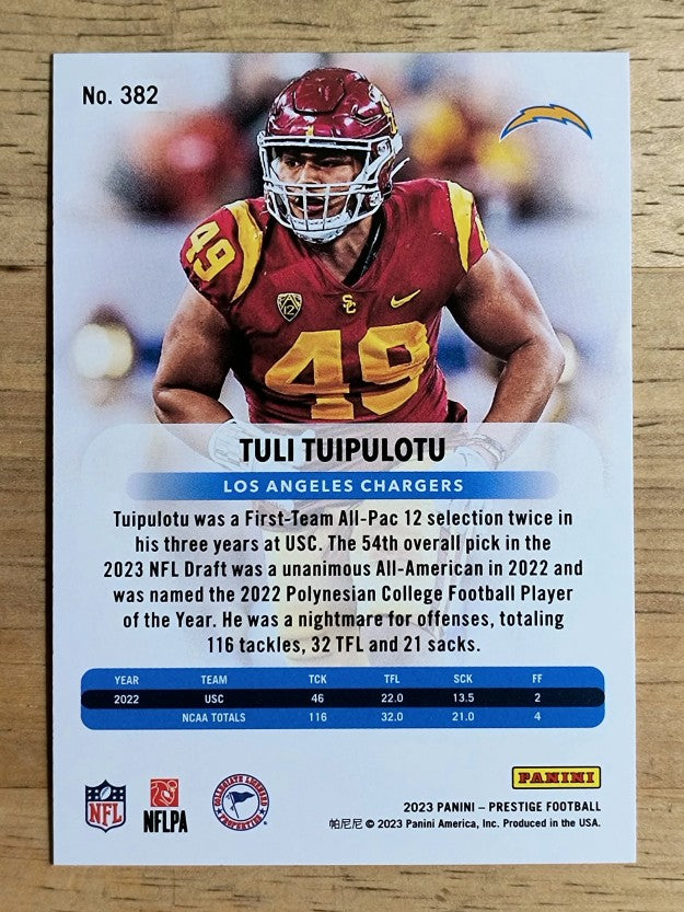 2023 Prestige #382 Tuli Tuipulotu RC