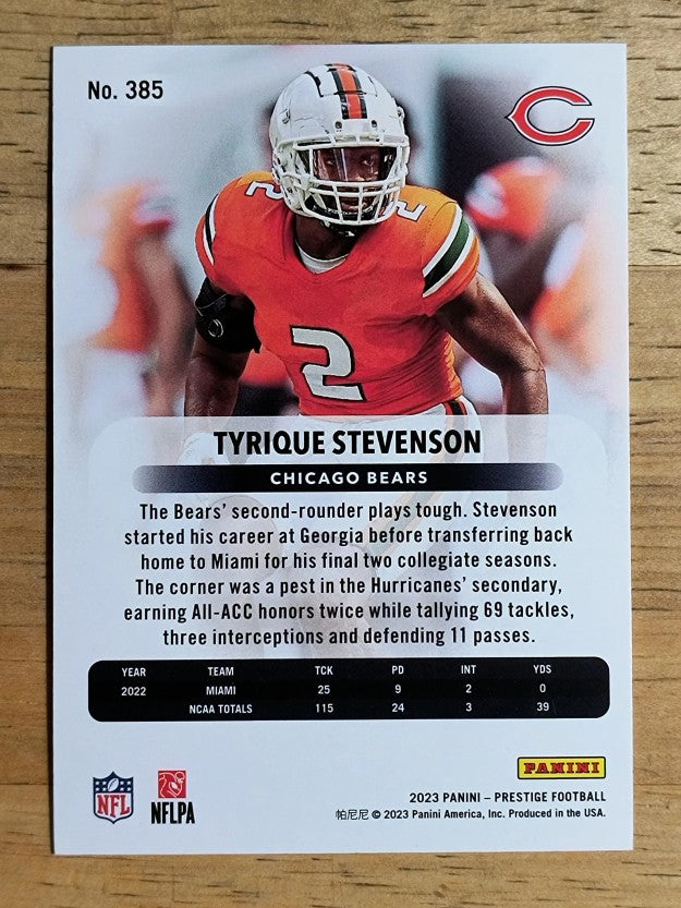 2023 Prestige #385 Tyrique Stevenson RC