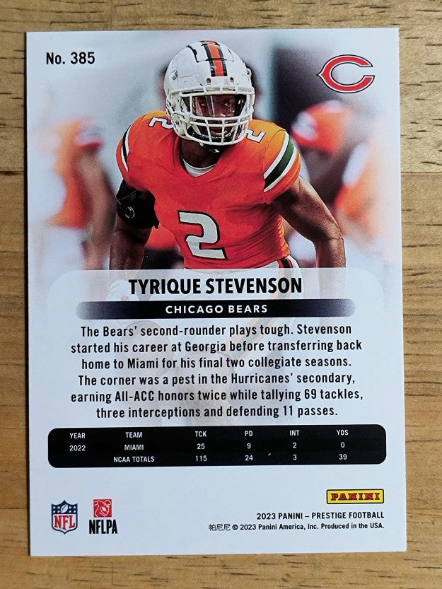 2023 Prestige #385 Tyrique Stevenson RC