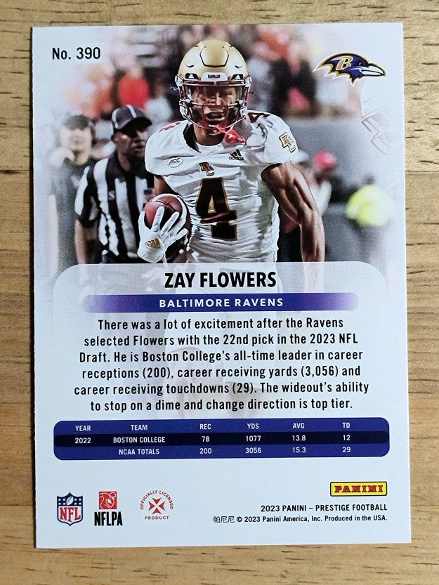 2023 Prestige #390 Zay Flowers RC