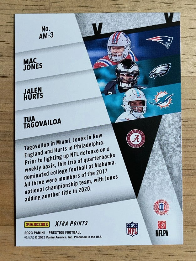 2023 Prestige Alma Maters #3 Jalen Hurts/Mac Jones/Tua Tagovailoa