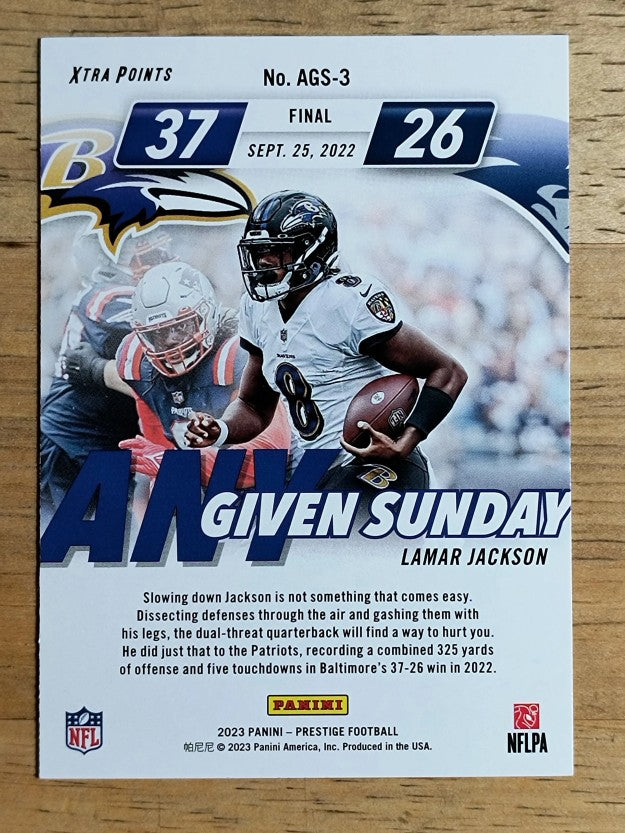 2023 Prestige Any Given Sunday #3 Lamar Jackson