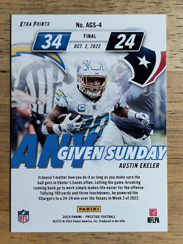 2023 Prestige Any Given Sunday #4 Austin Ekeler