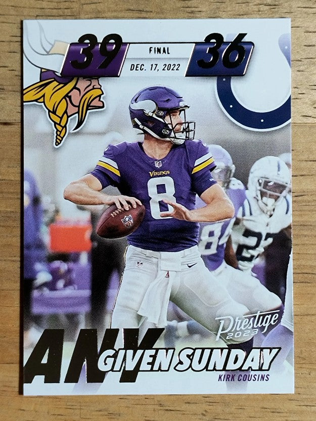 2023 Prestige Any Given Sunday #15 Kirk Cousins
