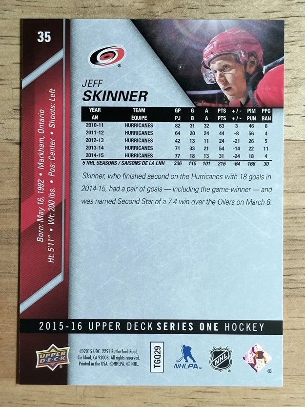 2015-16 Upper Deck #35 Jeff Skinner