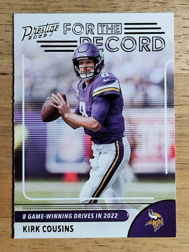 2023 Prestige For the Record #4 Kirk Cousins