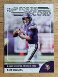 2023 Prestige For the Record #4 Kirk Cousins