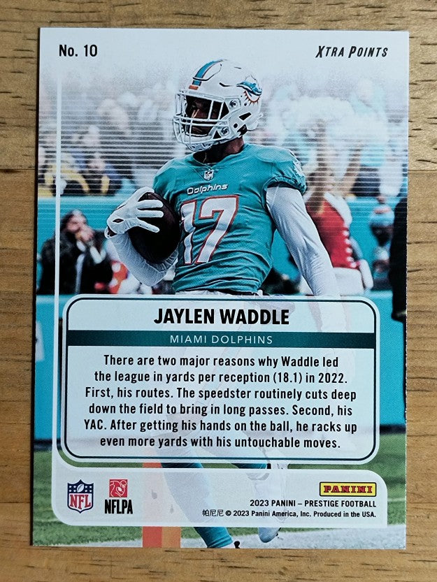 2023 Prestige For the Record #10 Jaylen Waddle