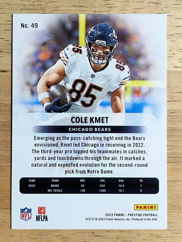 2023 Prestige Xtra Points Diamond #49 Cole Kmet