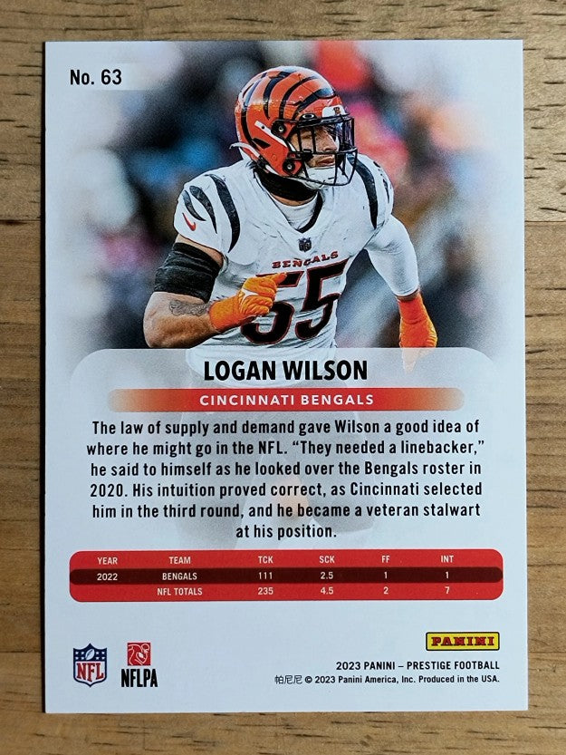 2023 Prestige Xtra Points Diamond #63 Logan Wilson