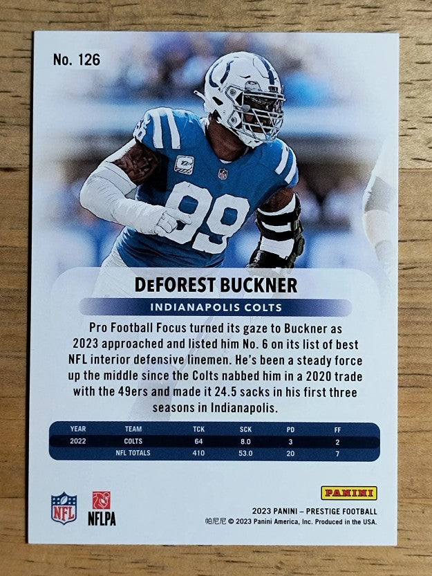 2023 Prestige Xtra Points Diamond #126 DeForest Buckner