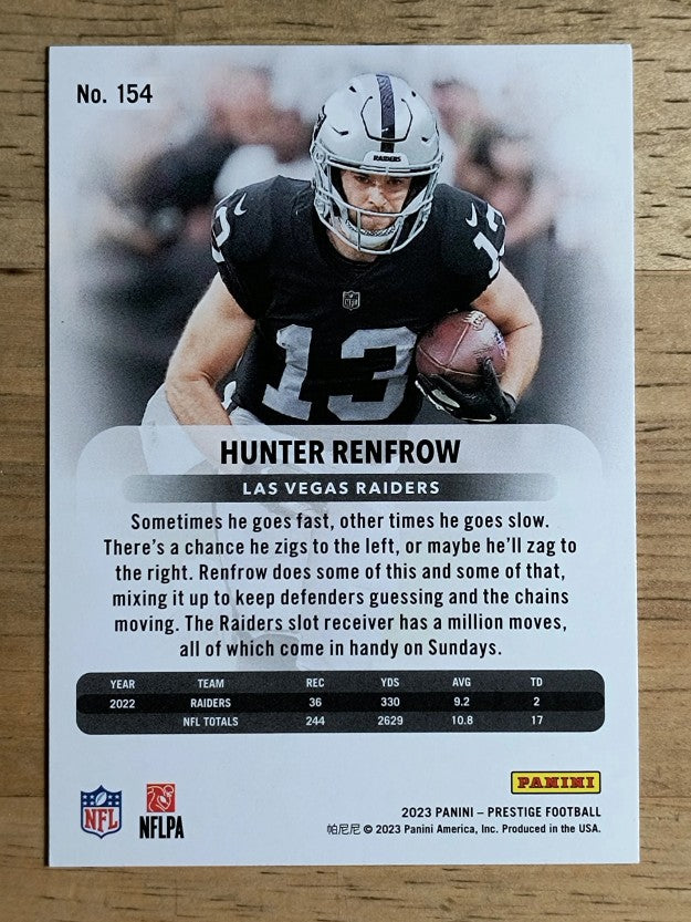 2023 Prestige Xtra Points Diamond #154 Hunter Renfrow