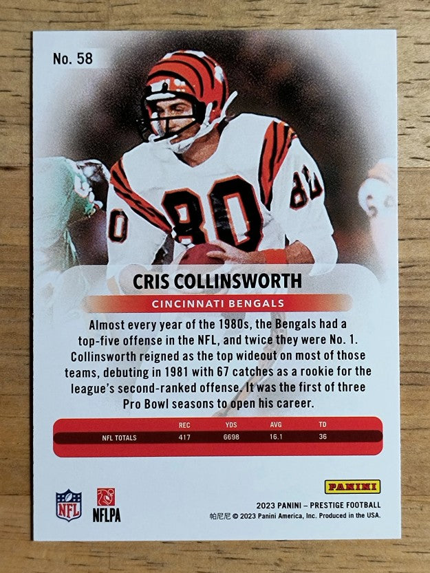 2023 Prestige Xtra Points Hyper #58 Cris Collinsworth