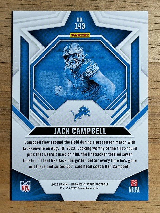 2023 Rookies and Stars #143 Jack Campbell RC