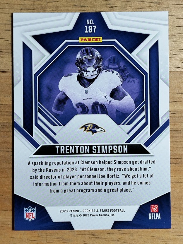 2023 Rookies and Stars #187 Trenton Simpson RC