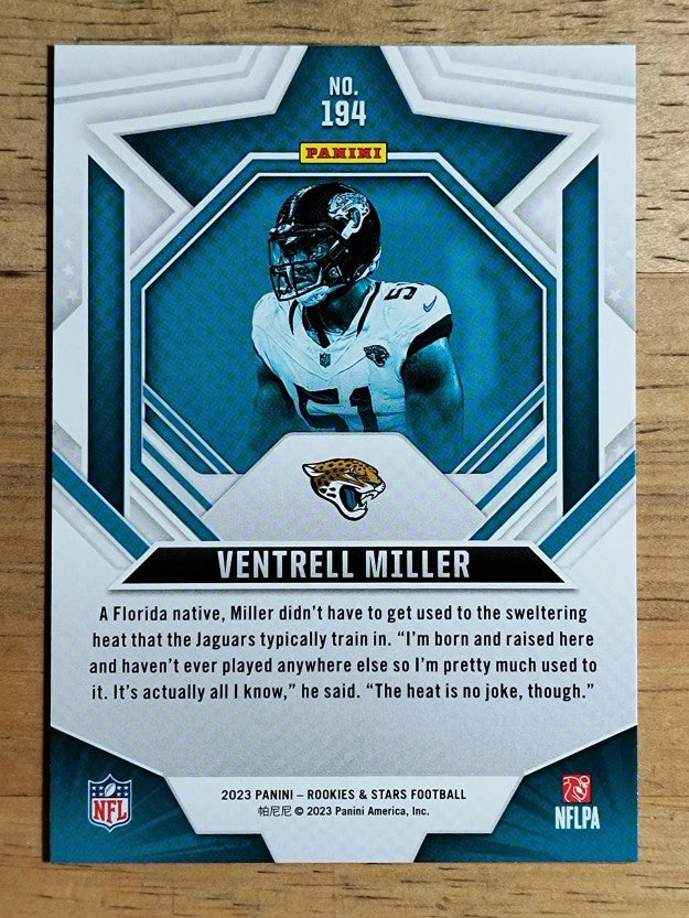 2023 Rookies and Stars #194 Ventrell Miller RC