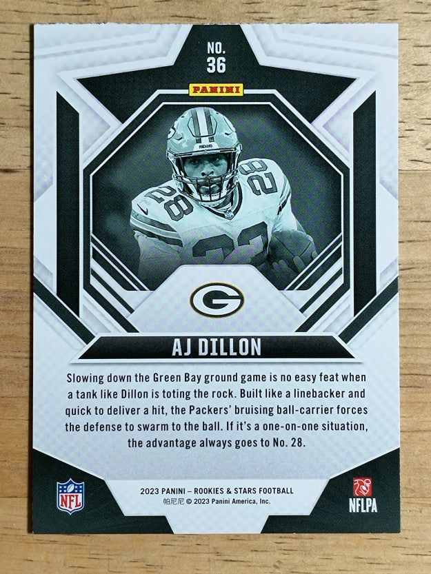 2023 Rookies and Stars Green #36 A.J. Dillon (NM)