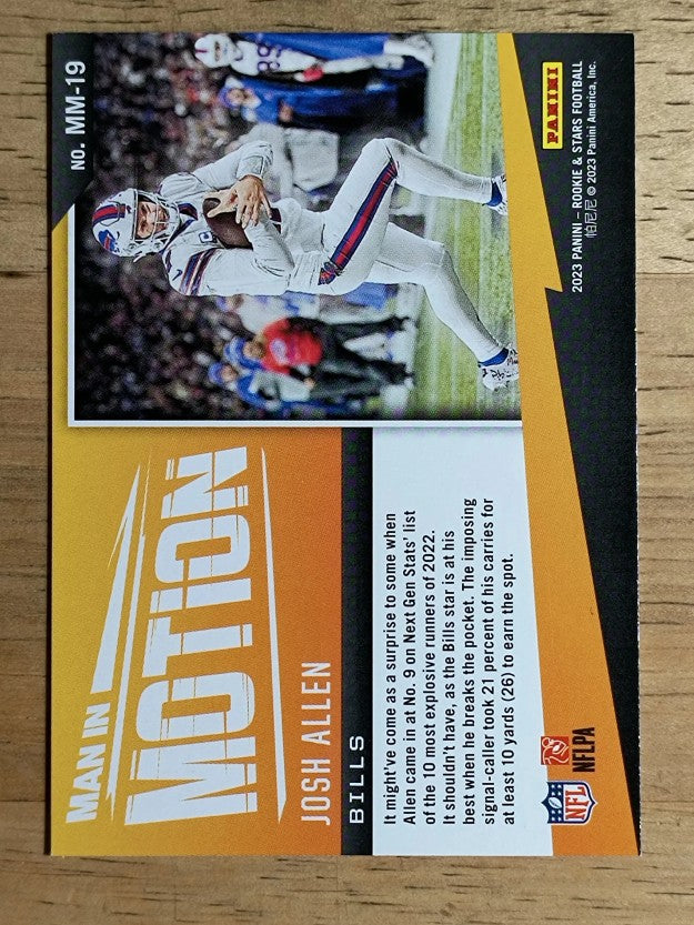 2023 Rookies and Stars Man In Motion #19 Josh Allen (EXMT)