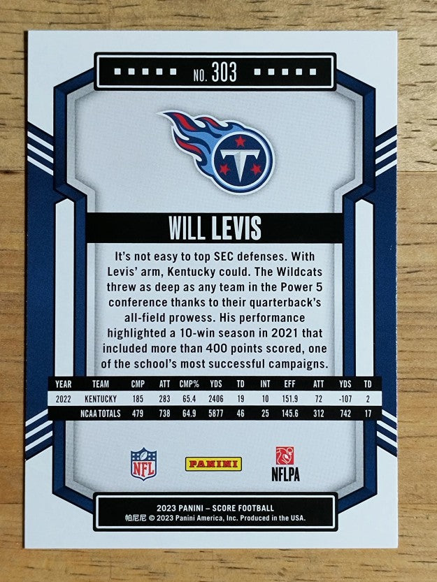2023 Score #303 Will Levis RC