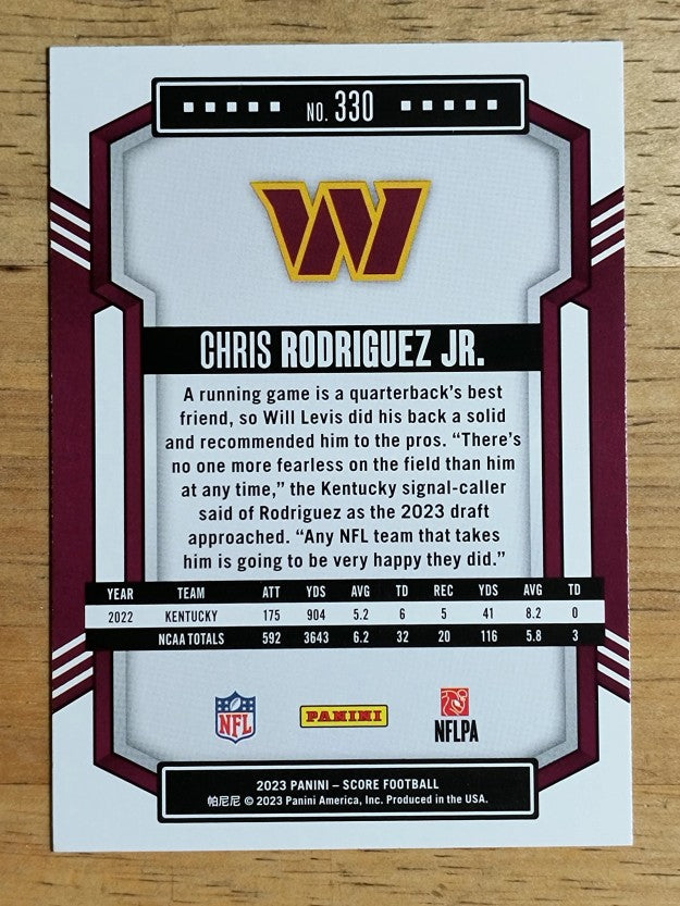 2023 Score #330 Chris Rodriguez Jr. RC