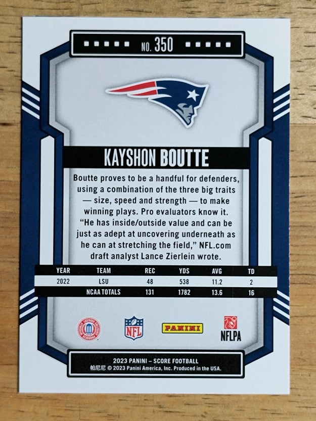 2023 Score #350 Kayshon Boutte RC