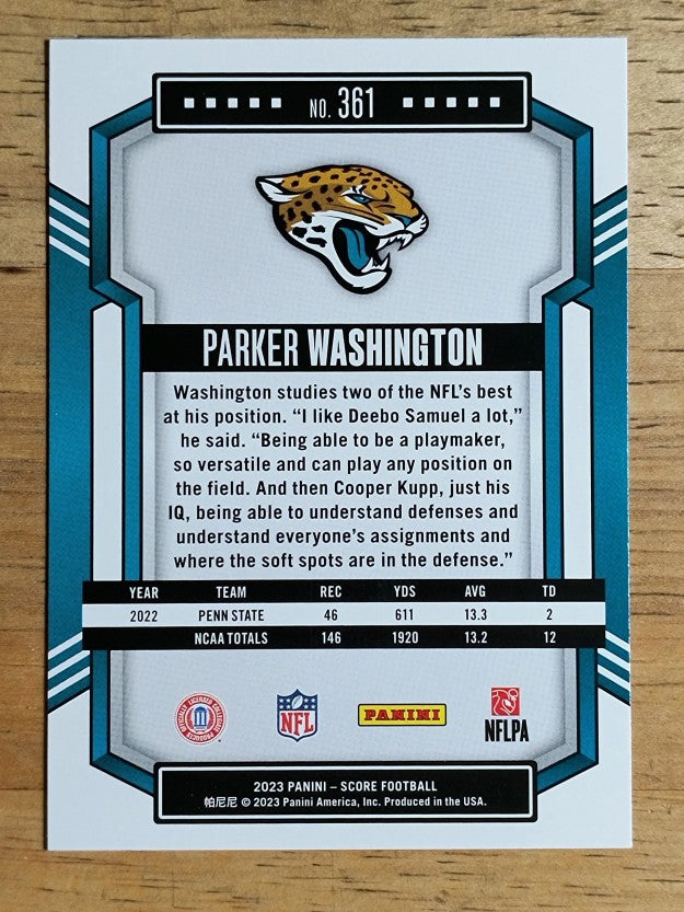 2023 Score #361 Parker Washington RC