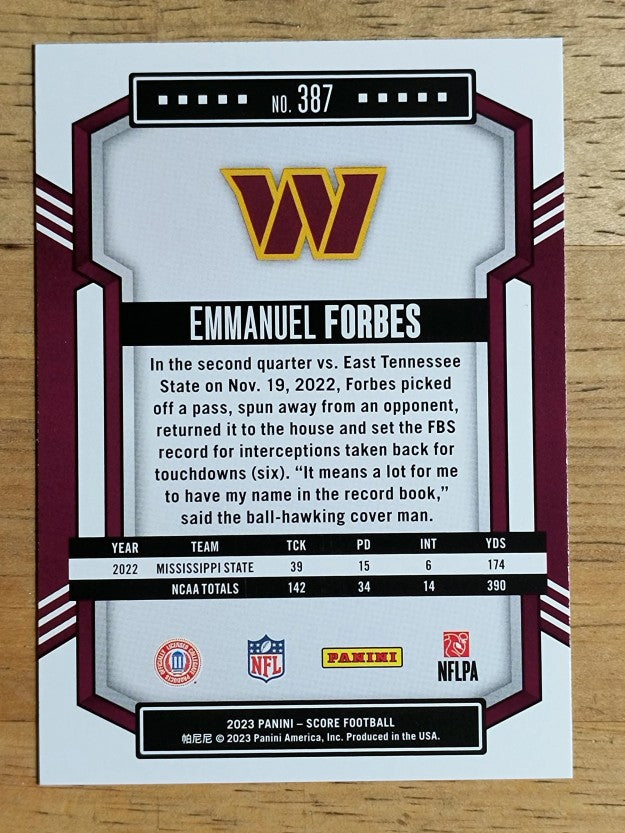 2023 Score #387 Emmanuel Forbes RC