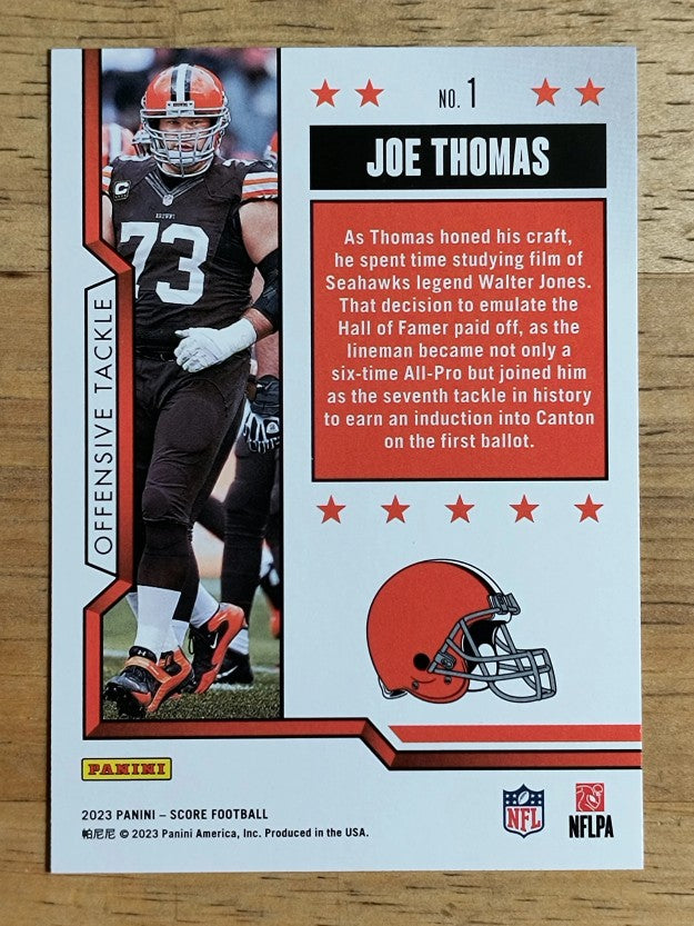2023 Score First Ballot #1 Joe Thomas