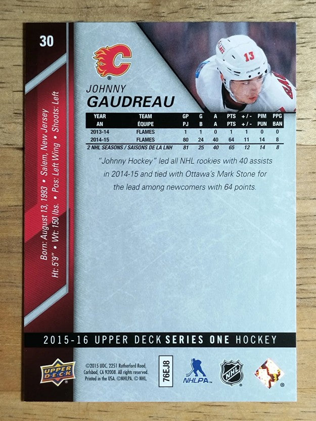 2015-16 Upper Deck #30 Johnny Gaudreau