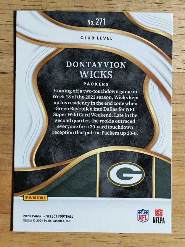 2023 Select #271 Dontayvion Wicks RC
