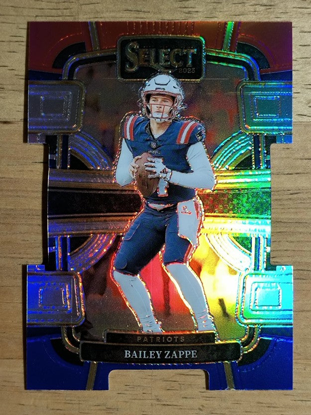 2023 Select Prizm Red and Blue Die Cut #67 Bailey Zappe