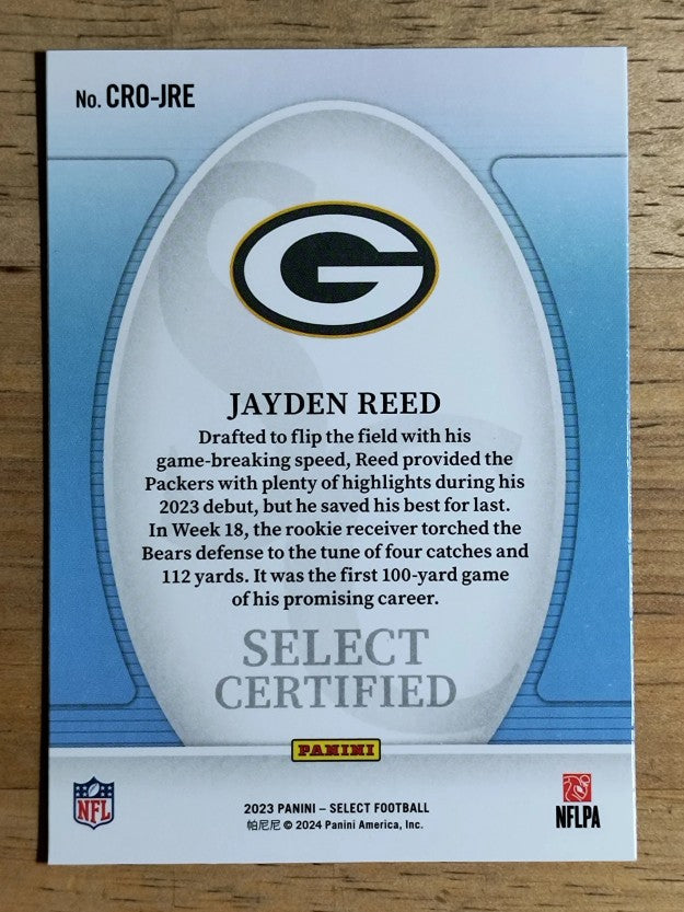 2023 Select Select Certified Rookies #12 Jayden Reed