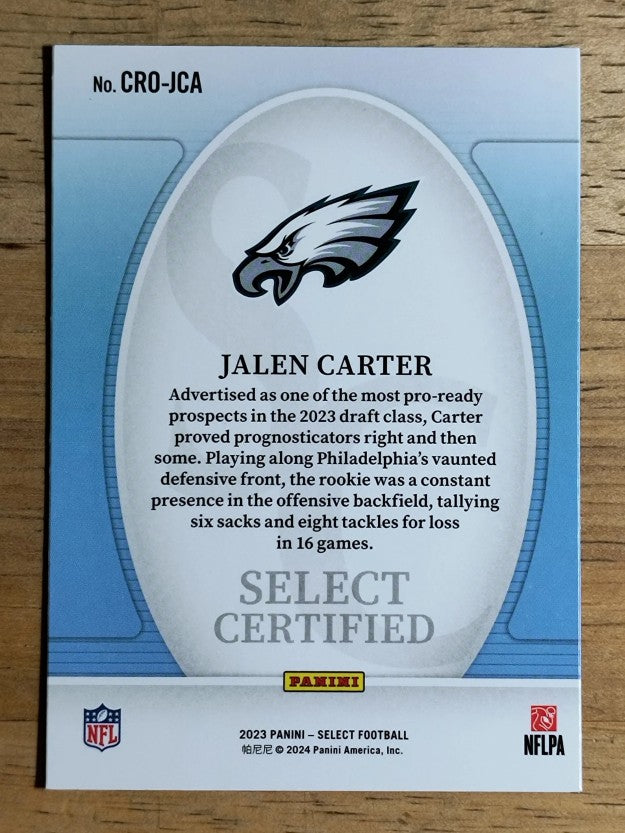 2023 Select Select Certified Rookies #15 Jalen Carter