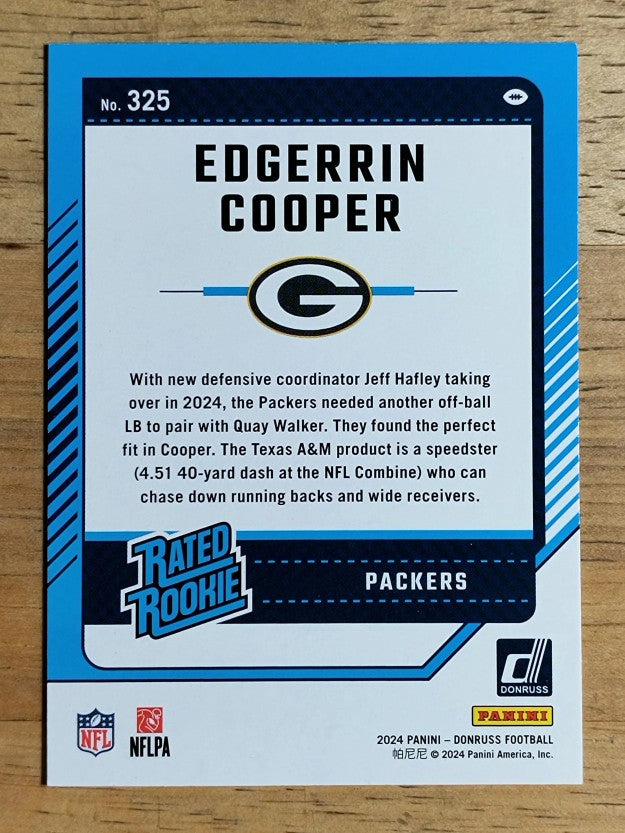 2024 Donruss #325 Edgerrin Cooper RR RC