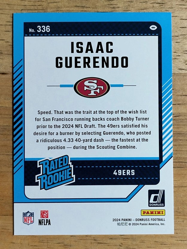 2024 Donruss #336 Isaac Guerendo RR RC