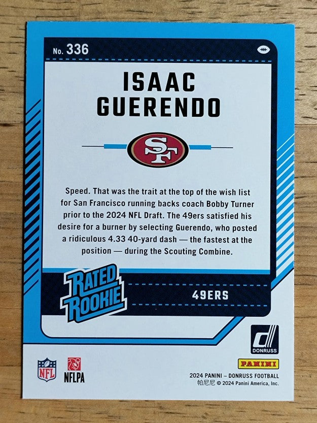 2024 Donruss #336 Isaac Guerendo RR RC