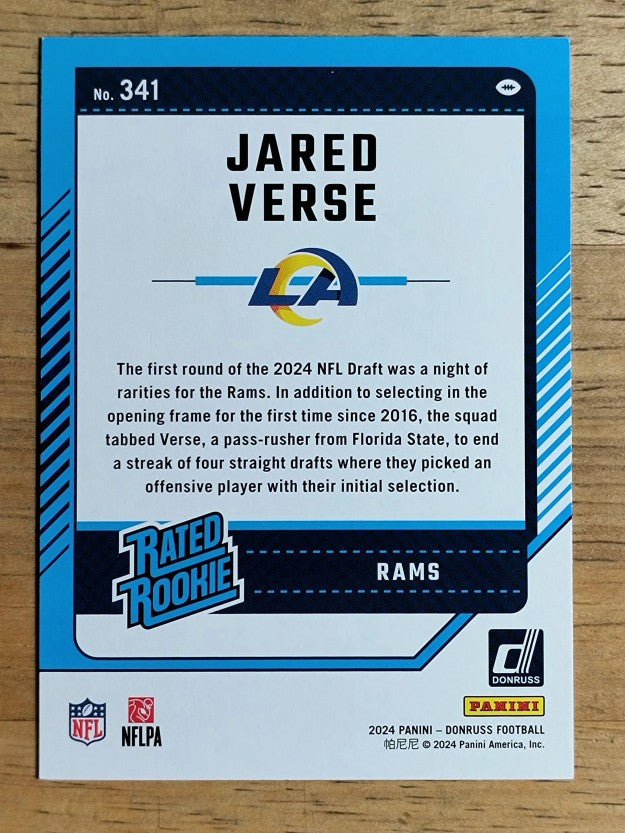 2024 Donruss #341 Jared Verse RR RC