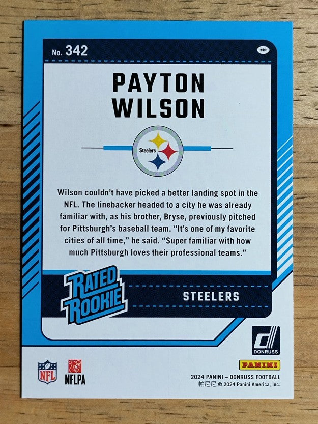 2024 Donruss #342 Payton Wilson RR RC