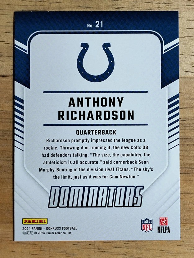 2024 Donruss Dominators #21 Anthony Richardson