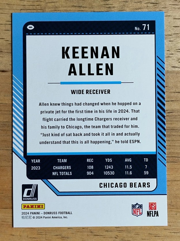 2024 Donruss Press Proof Purple #71 Keenan Allen