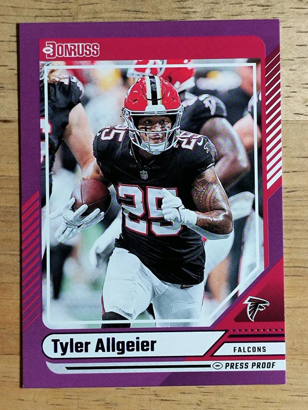 2024 Donruss Press Proof Purple #79 Tyler Allgeier