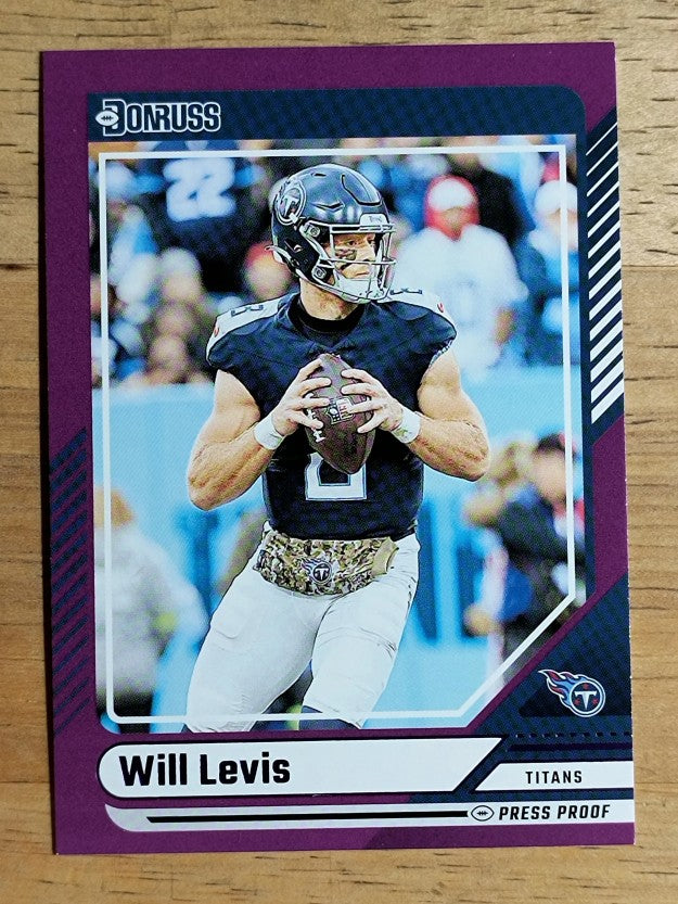 2024 Donruss Press Proof Purple #190 Will Levis