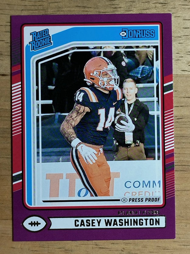 2024 Donruss Press Proof Purple #392 Casey Washington RR